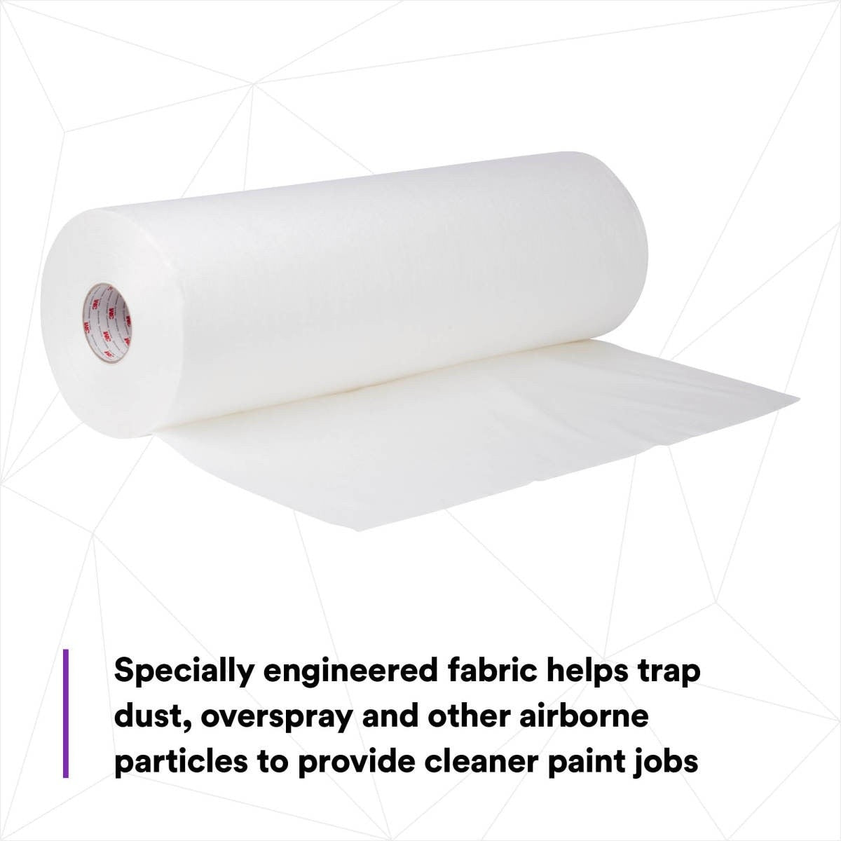 3M 36852 Dirt Trap Protection Material, Nonwoven Overspray Protection, White, 28 in x 300 ft (7000000528) - 4