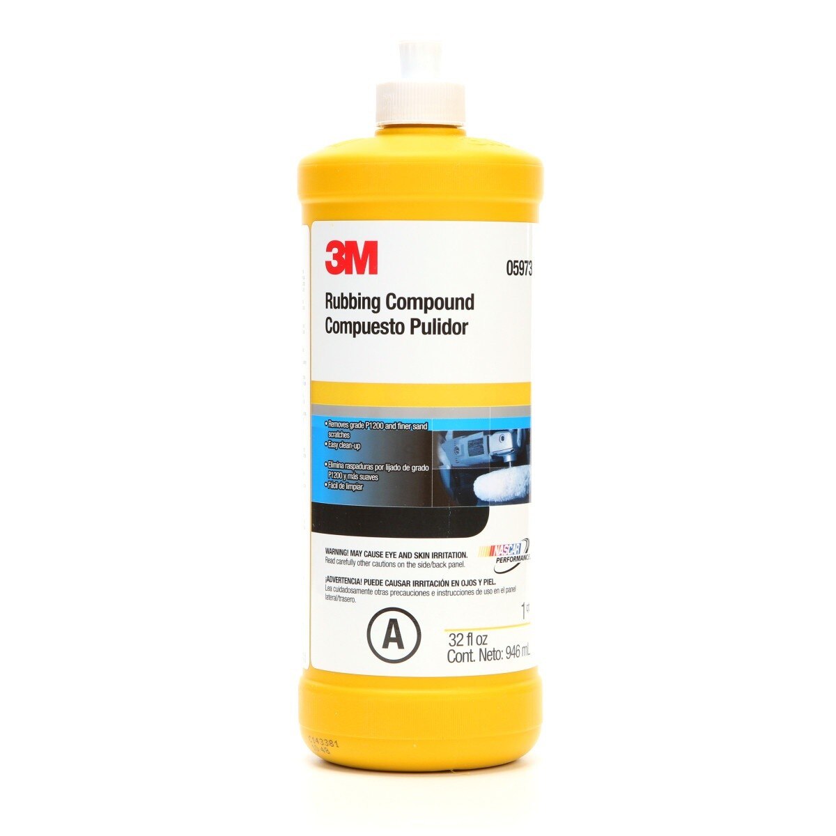 3M 05973 00597 Rubbing Compound, Liquid Formula, 1 qt 32 fl oz/946 mL for Automotive Paint Finishes (7000000537) - (6Pack)
