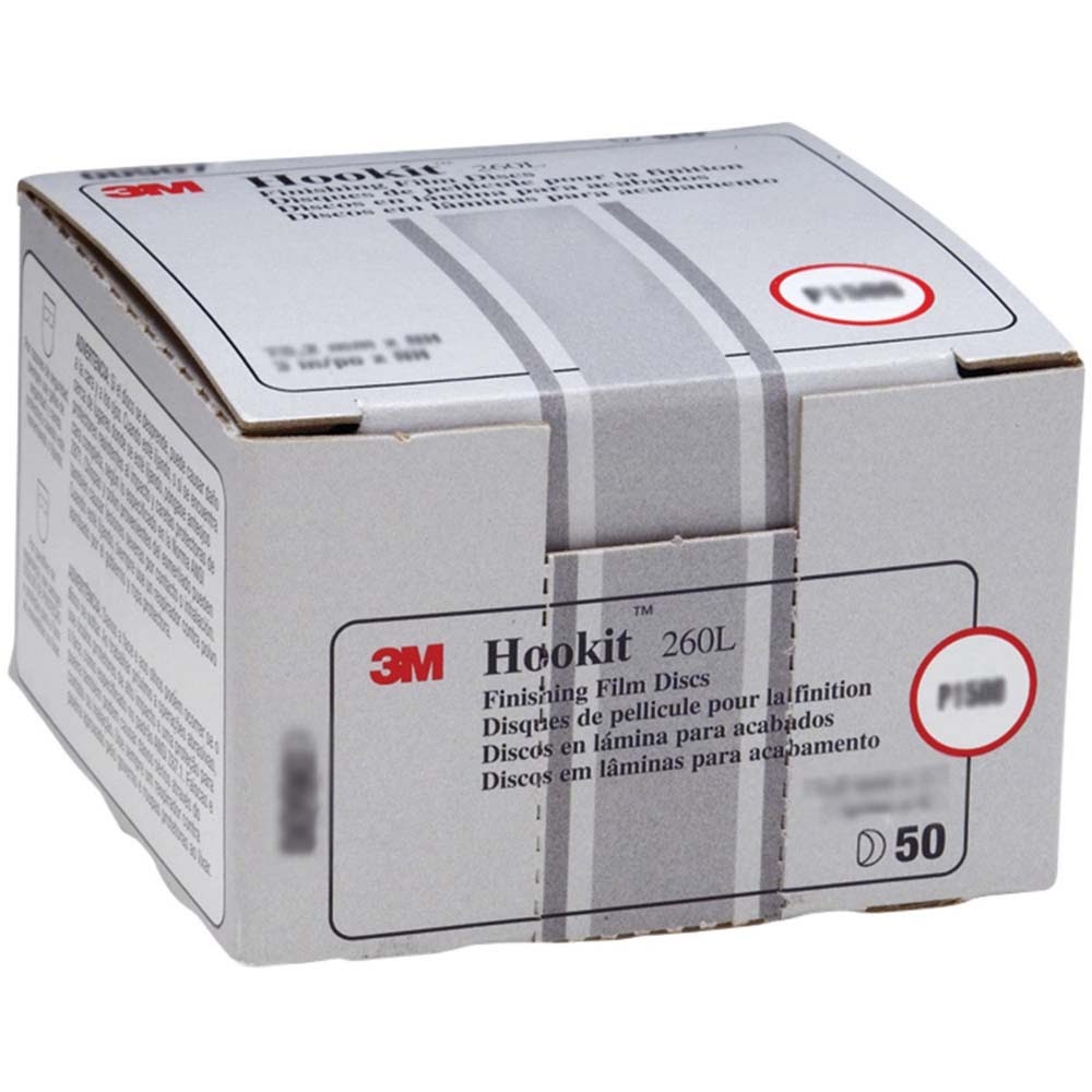 3M 00951 Hookit Finishing Film Abrasive Disc 260L, 5 in, P1500 (7000000562) (100 Pack) - 3