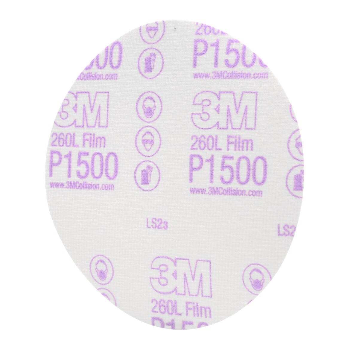 3M 260L 00950 Hookit Finishing Film Abrasive Disc, Aluminum Oxide, P1500, White, 6 in, Clear Coat Sanding, Paint Finishing, Defect Removal (7000000566) (400 Pack) - 2