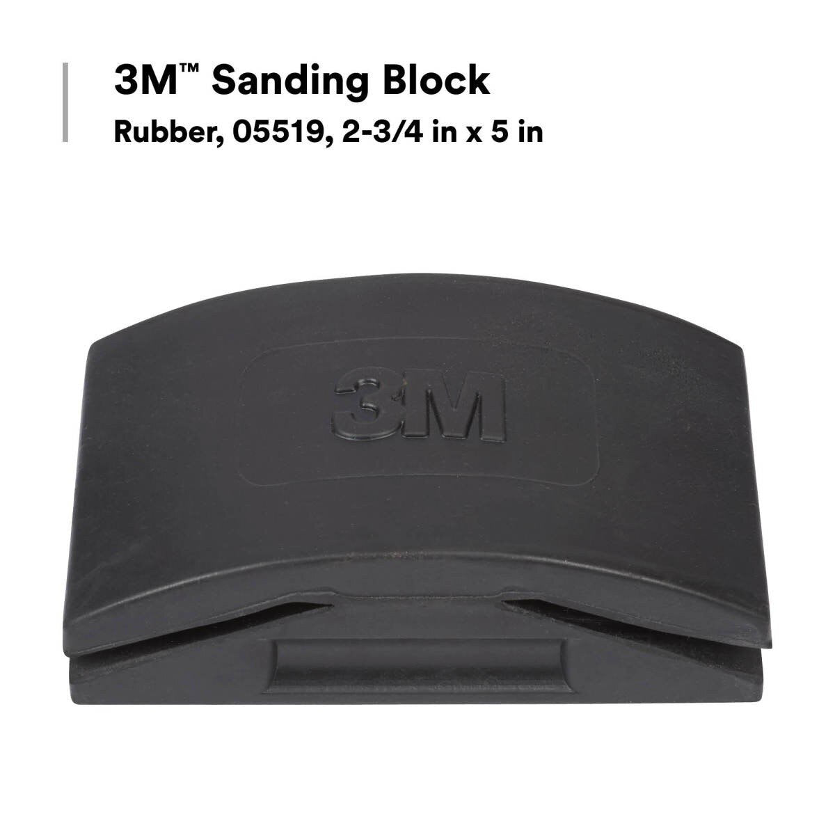 3M Sanding Block, Rubber, Professional Grade, 2-3/4 in x 5 in, For Putty and Filler (05519) (7000000587) - (10Pack) - 6