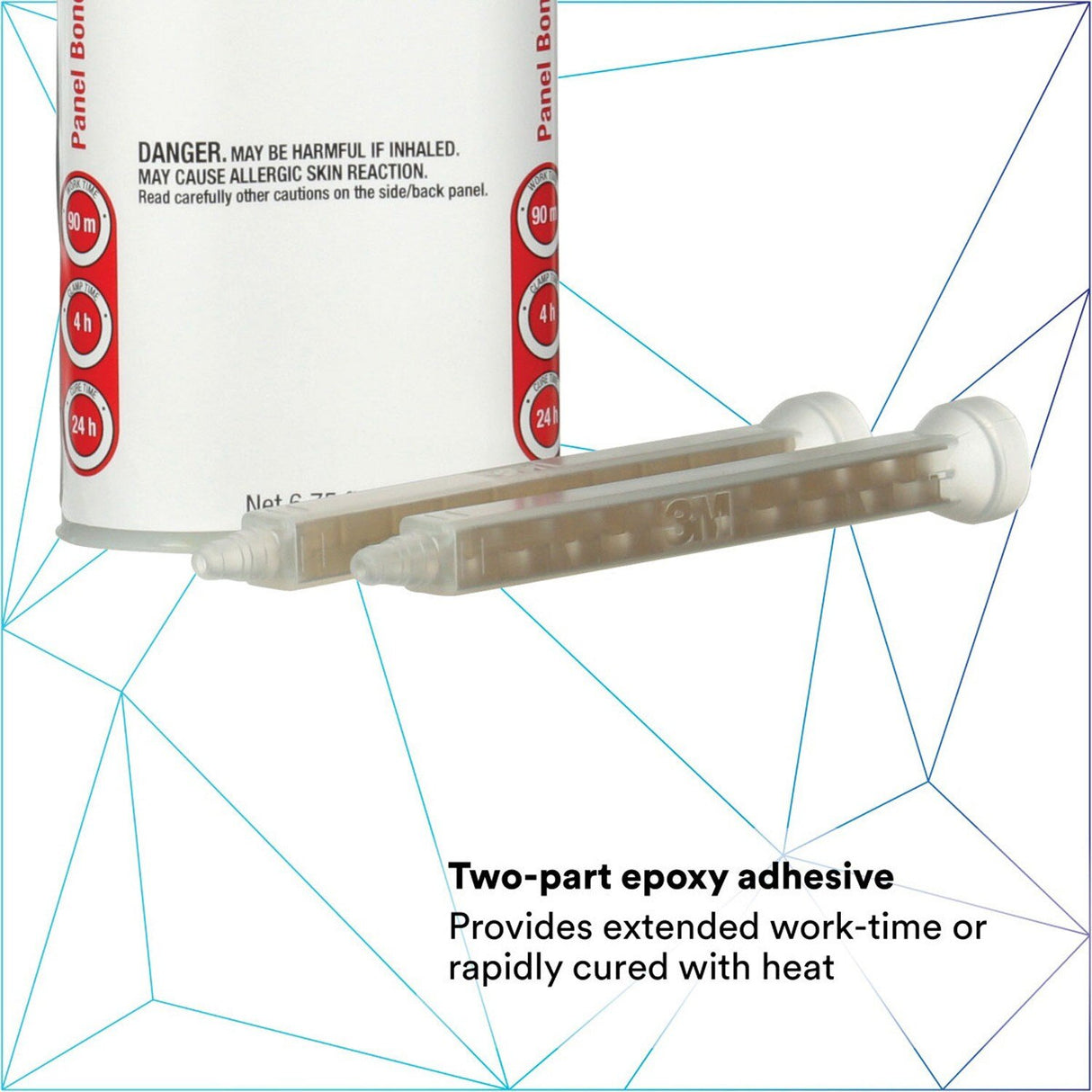 3M 08115 Panel Bonding Adhesive Two-Part Epoxy, Black, 200 mL Cartridge for Auto Body Panels, Bonds Steel, Aluminum, SMC & FRP (08115) (7000000610) - (6Pack) - 7