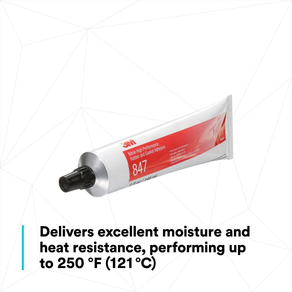 3M Nitrile High Performance Rubber and Gasket Adhesive 847, Brown, 5 oz Tube (847) (7000000794) - (36Pack) - 6