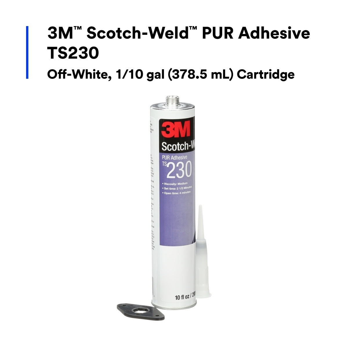 3M TS230 Scotch-Weld PUR Adhesive, Off-White, 1/10 Gallon Cartridge (7000000898) - (5Pack) - 3