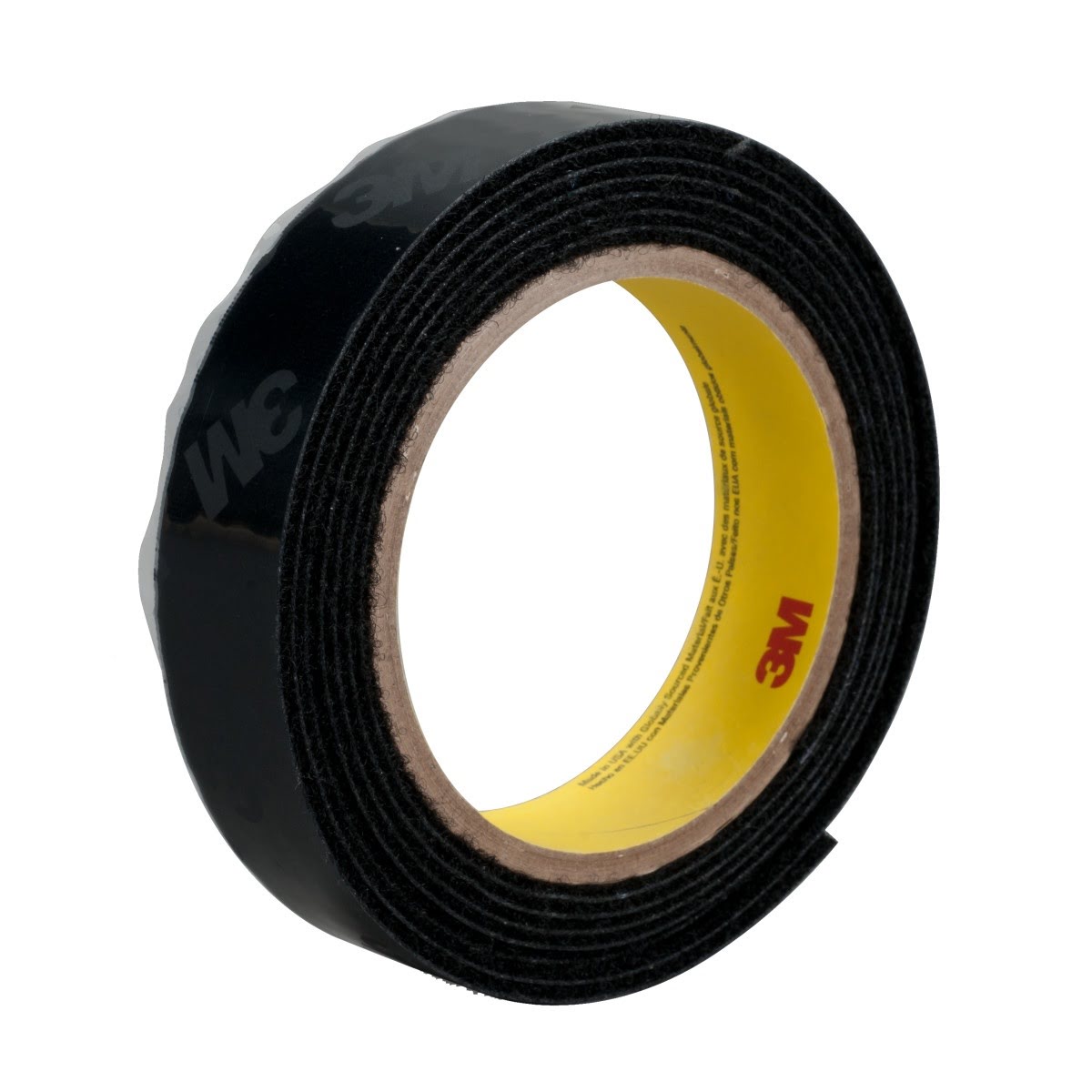 3M SJ3571 Loop Fastener Black 1 in x 50 yd (7000001961) - (3Pack)