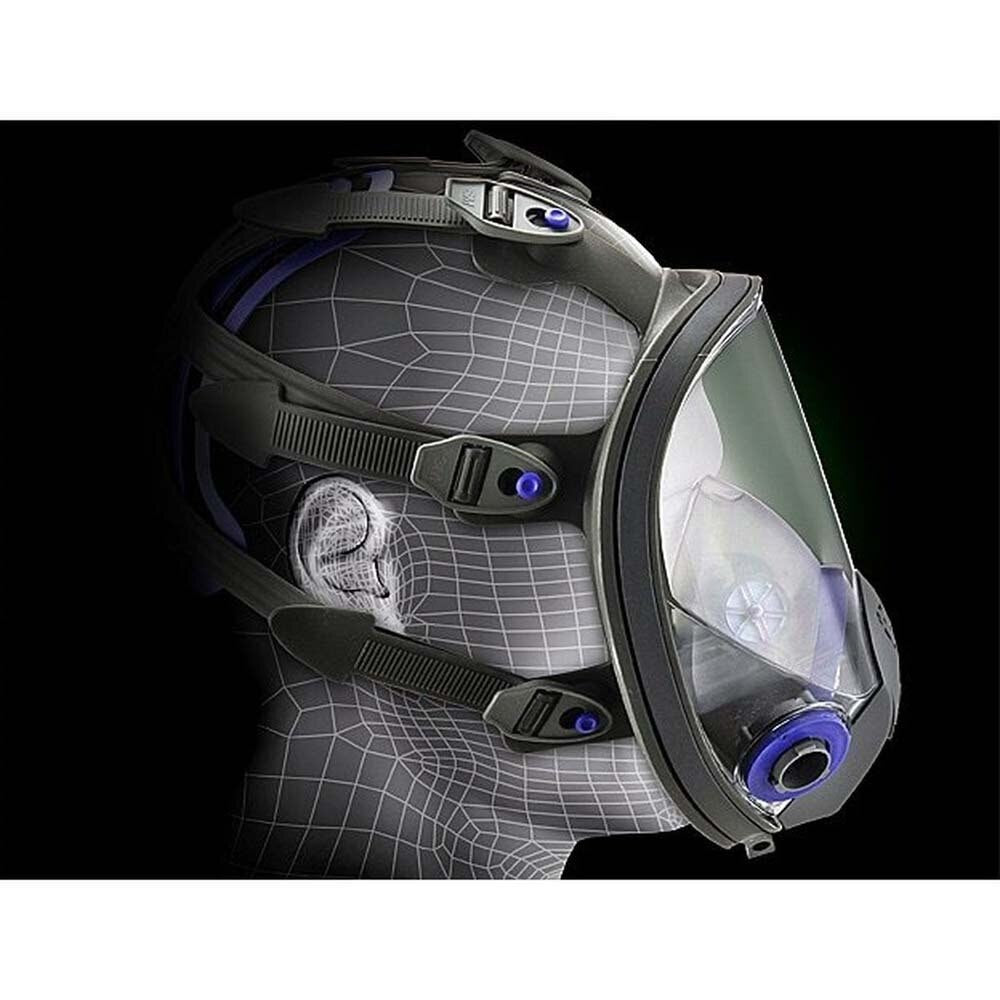 3M FF-402 Ultimate FX Full Facepiece Reusable Respirator , NIOSH Certified with Six-Strap Harness and Cool Flow Valve (Medium) (7000002284) - (4Pack) - 9