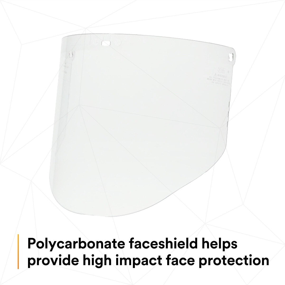 3M 82701-00000 82701 Clear Polycarbonate Faceshield WP96, Molded, Transparent, 14-1/2 in x 9 in (7000002339) - (10Pack) - 2