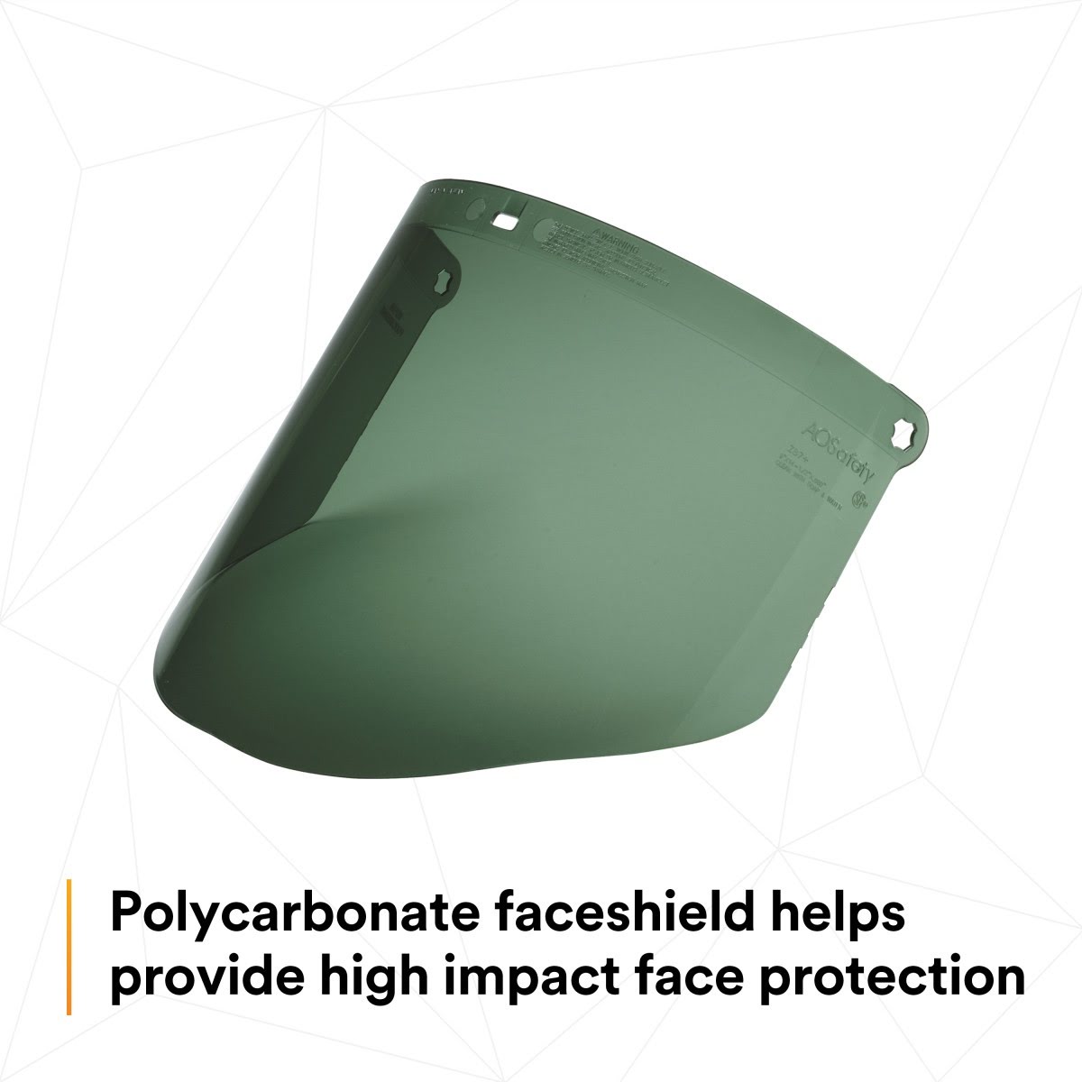 3M 82702-00000 Polycarbonate Faceshield Window, Molded, Dark Green, 14.5 in x 9 in (WP96C) (7000002340) - (10Pack) - 2