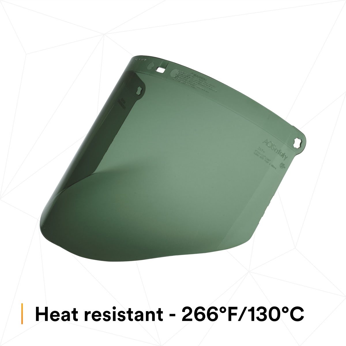 3M 82702-00000 Polycarbonate Faceshield Window, Molded, Dark Green, 14.5 in x 9 in (WP96C) (7000002340) - (10Pack) - 3