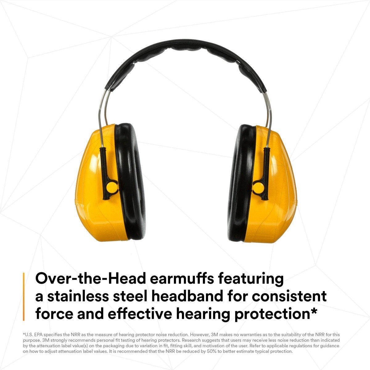 3M 7000009670 PELTOR Optime 98 Over-the-Head Earmuffs 25 dB NRR (1 Count) - (10Pack) - 8