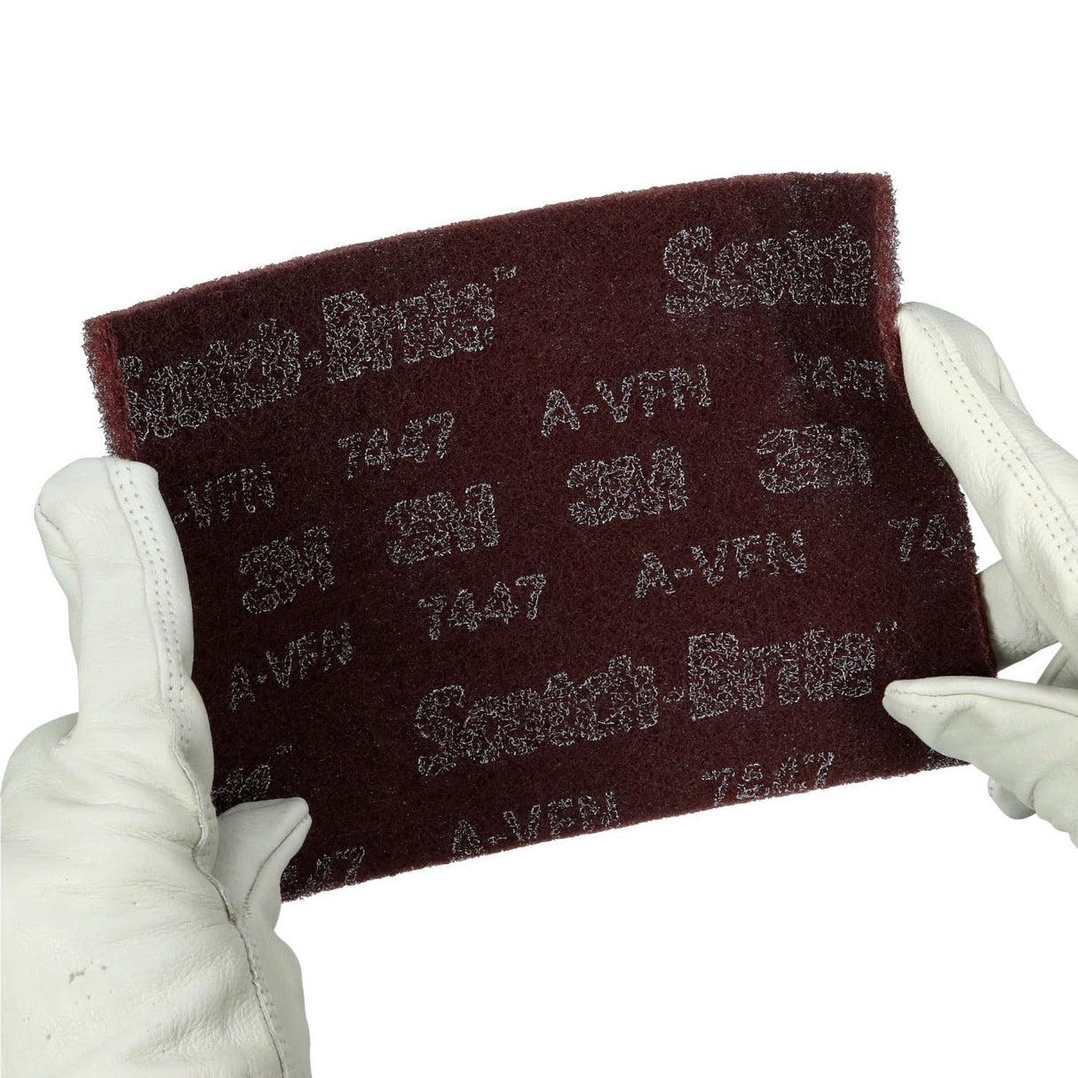 3M HP-HP 7447 Scotch-Brite General Purpose Hand Pad, Very Fine, Aluminum Oxide, Maroon, 6 in x 9 in (7000027560) (60 Pack) - 9