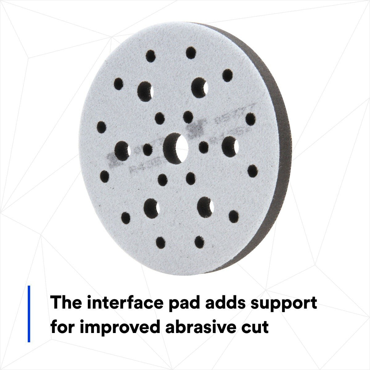 3M 05777 5777 Hookit Soft Interface Pad, Gray Foam, Hole Pattern, 6 in x 1/2 in x 3/4 in, Auto Body Sanding (7000028239) - (10Pack) - 9
