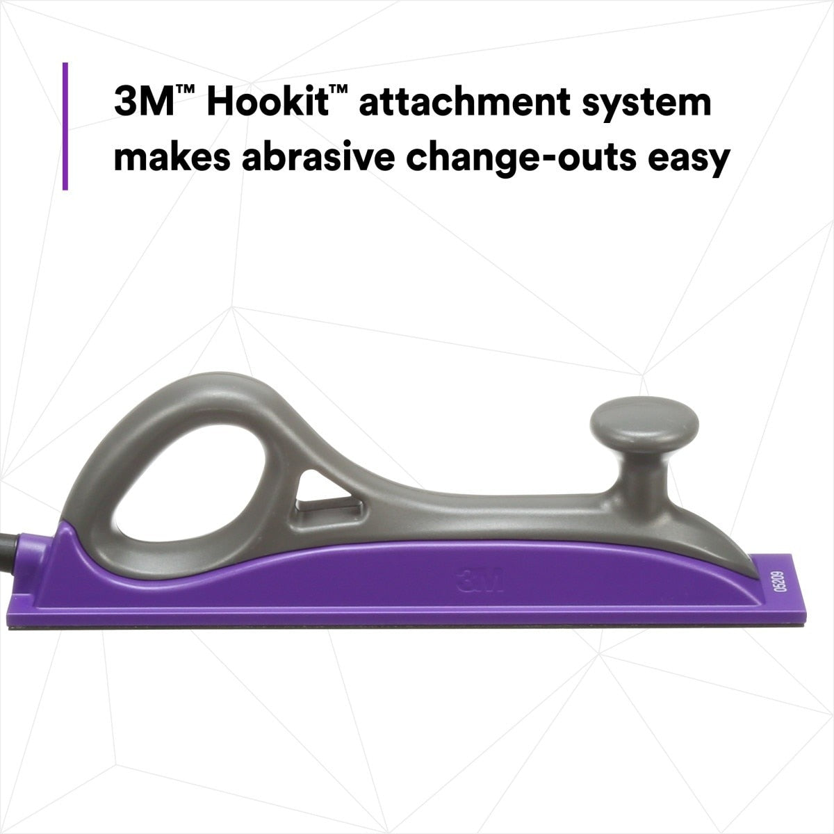 3M 05209 Hookit Dust Free Sanding Block, Purple, 70 mm x 396 mm (7000028312) - 9