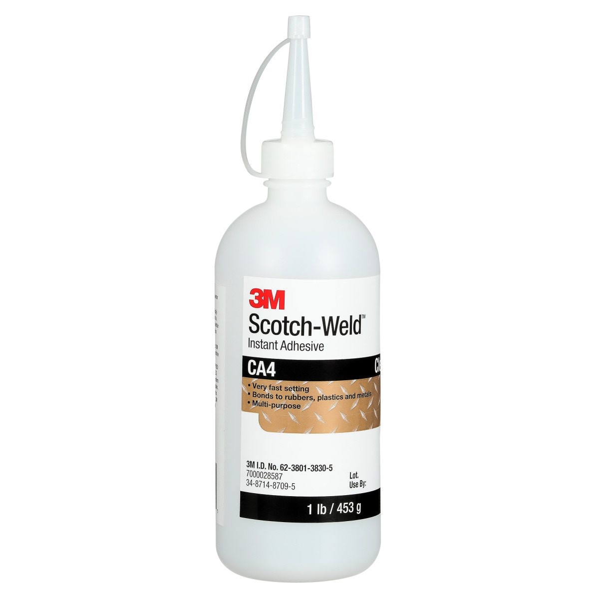 3M CA4 Instant Adhesive, Clear, 1 lb Bottle (7000028587)