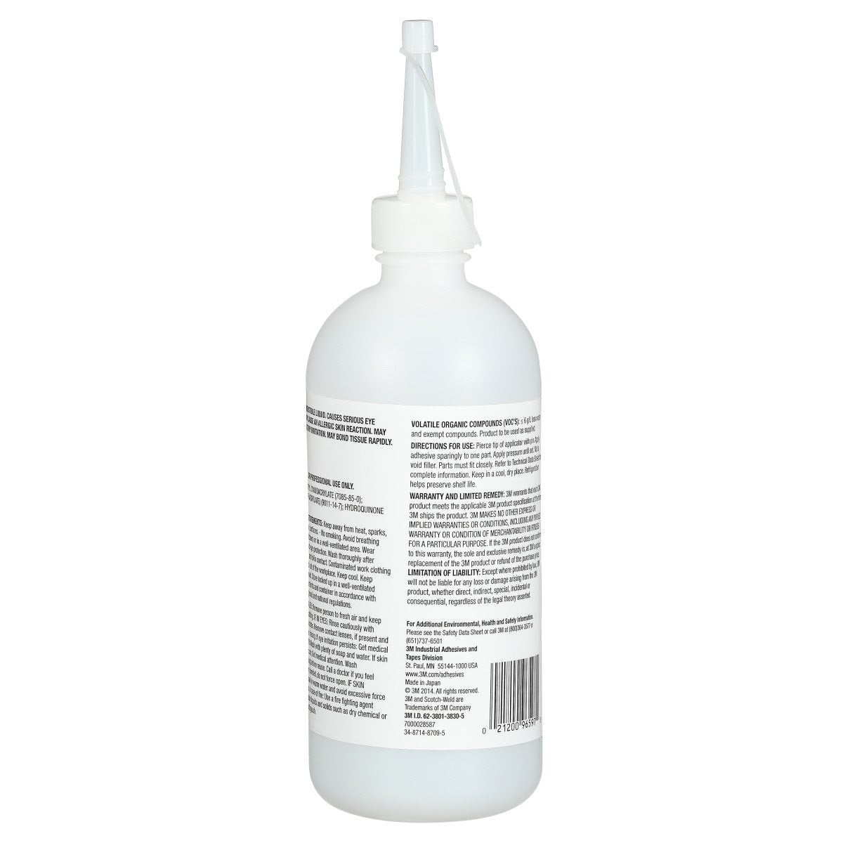 3M CA4 Instant Adhesive, Clear, 1 lb Bottle (7000028587) - 4