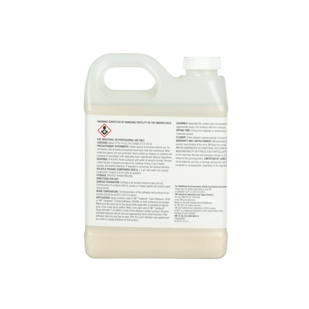 3M 1 56533 Spray Activator Water Based Transparent 1 Quart Bottle (7000028593) - (2Pack) - 3