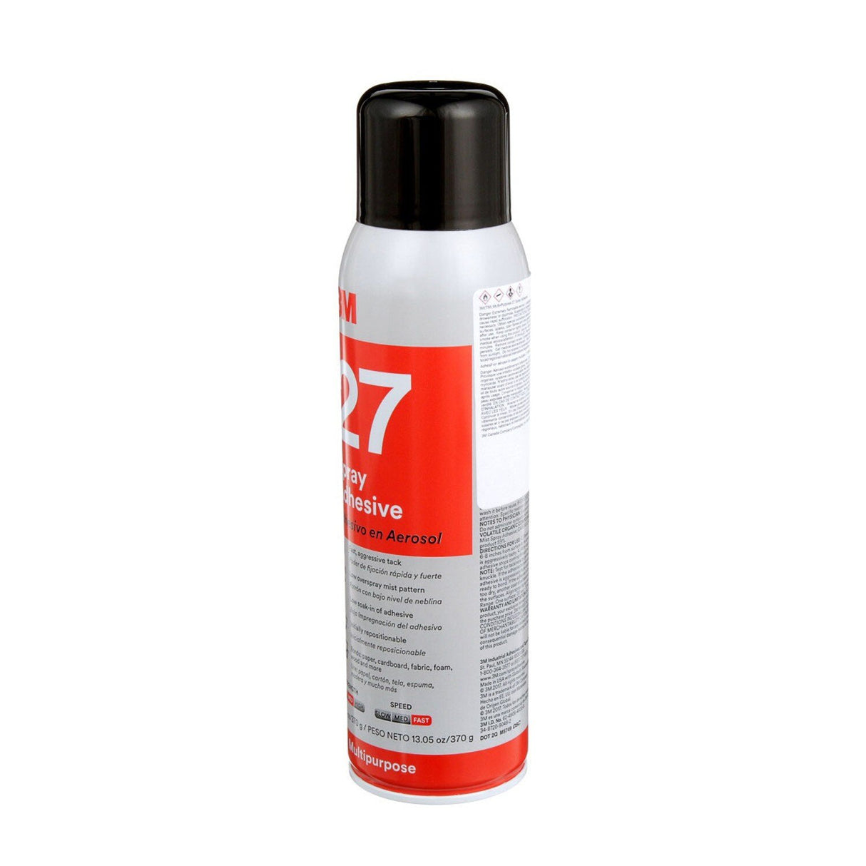 3M 27 Multi-Purpose Spray Adhesive, Clear, 16 fl oz Can Net Wt 13.05 oz (7000028596) (Case of 12) - (12Pack) - 2
