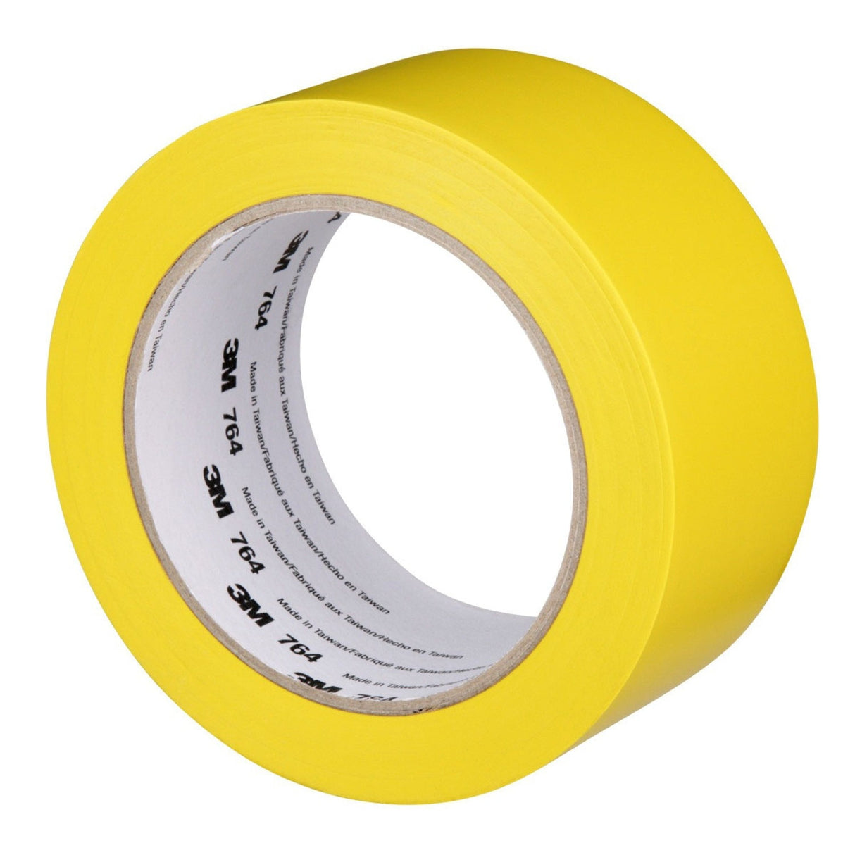 3M 764 General Purpose Vinyl Tape Yellow 2 in x 36 yd 5 mil Light Traffic Floor Marking and Color Coding (7000028954) - 2