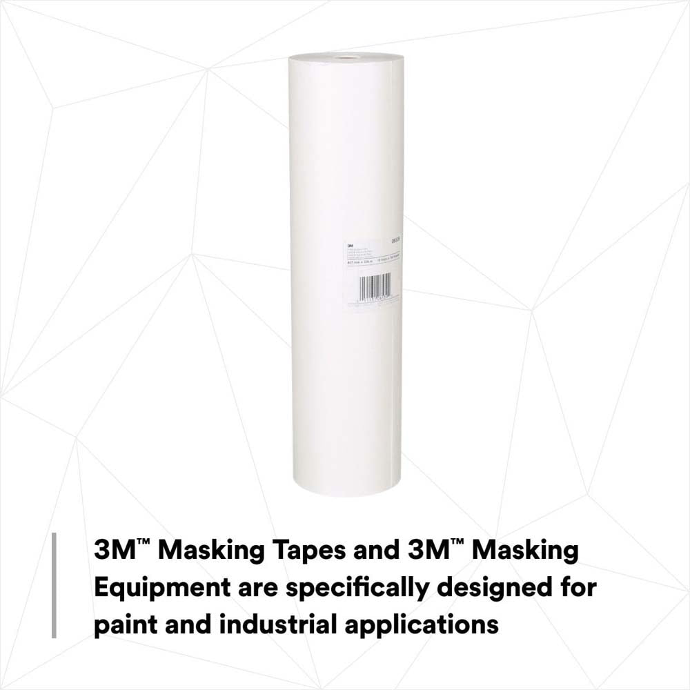 3M 06539 White Masking Paper, 18 in x 750 ft (7000029607) - 6