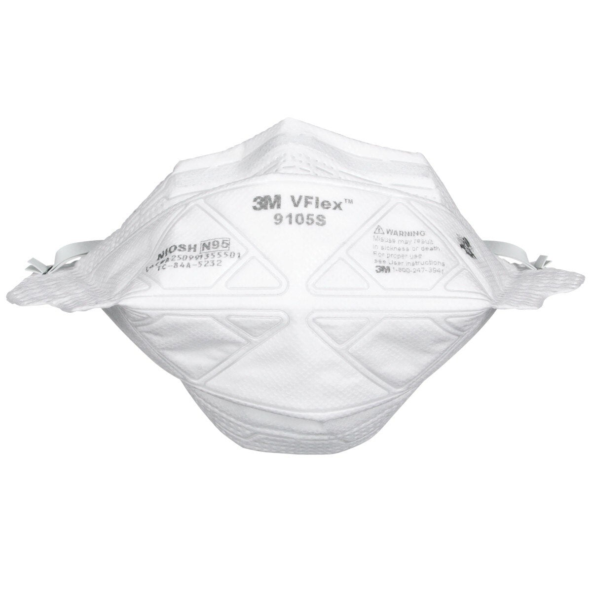 3M 9105S N95 Particulate Respirator, Small, Flat Fold, White, Disposable (7000030028) (400 Pack)