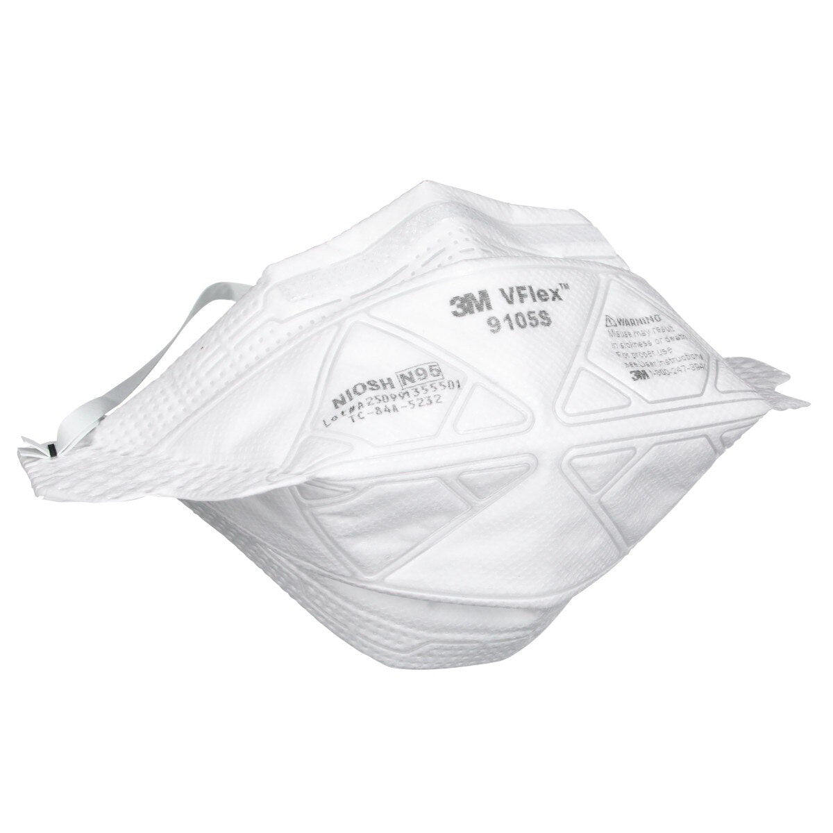 3M 9105S N95 Particulate Respirator, Small, Flat Fold, White, Disposable (7000030028) (400 Pack) - 3
