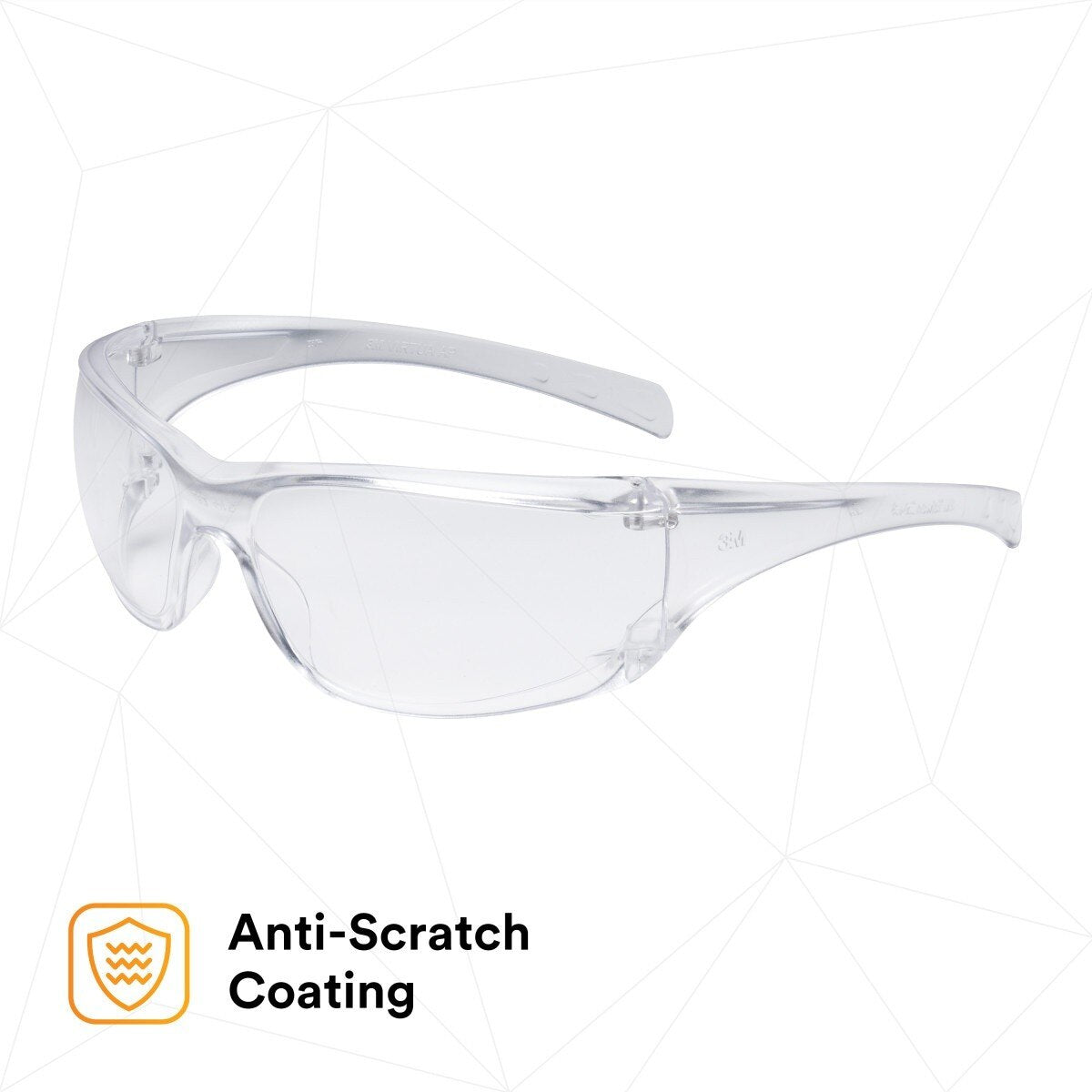3M 11819-00000-20 Virtua AP AP Safety Glasses Clear Hard Coat Lens Clear Frame Side Shields (7000030054) - (20Pack) - 4