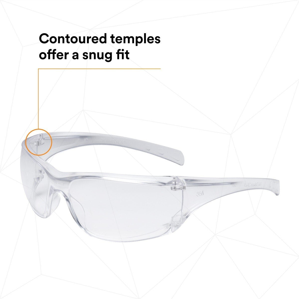 3M 11819-00000-20 Virtua AP AP Safety Glasses Clear Hard Coat Lens Clear Frame Side Shields (7000030054) - (20Pack) - 6