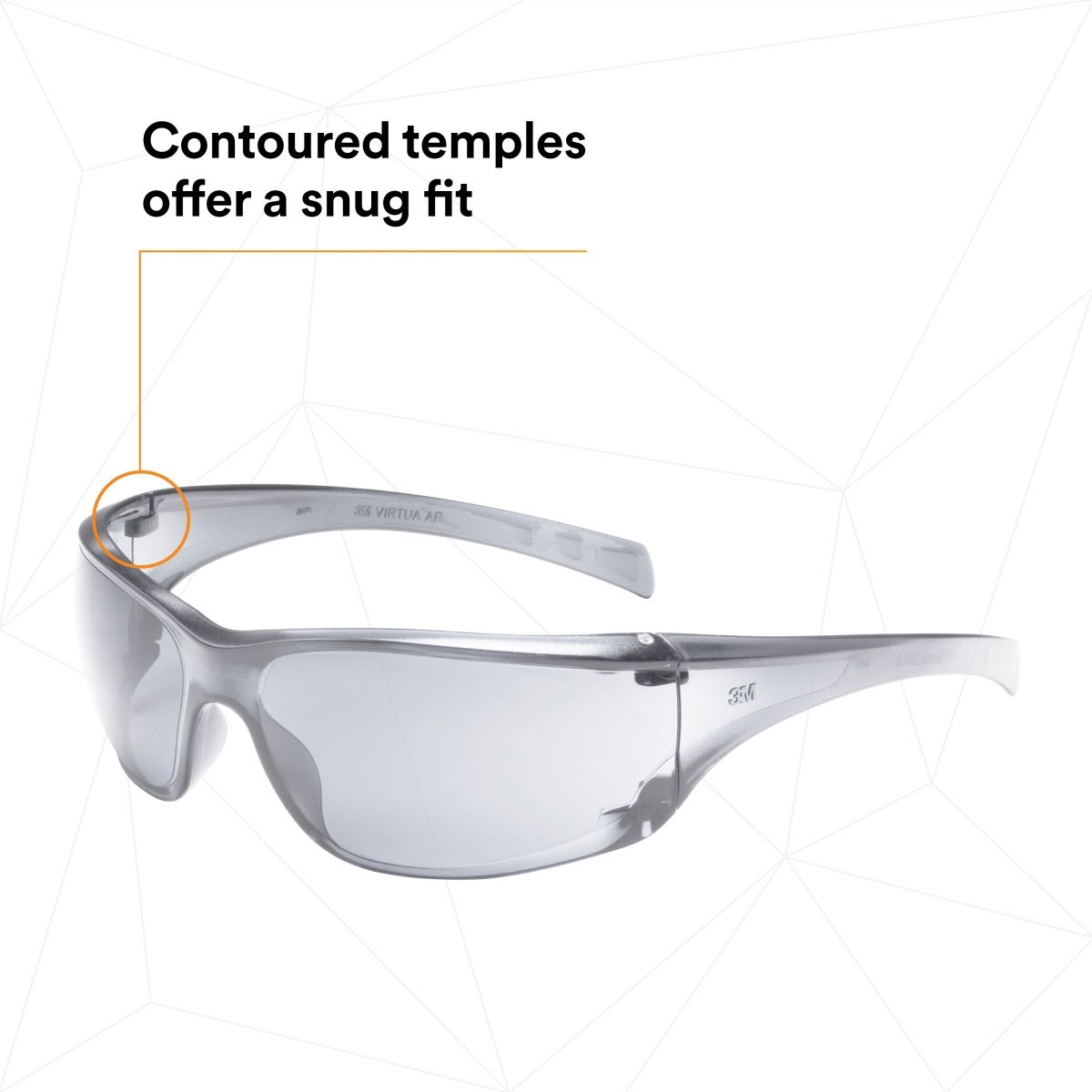 3M 11847-00000-20 Virtua AP Protective Safety Glasses, Indoor Outdoor Mirror Lens, Light Gray Frame (7000030055) - (20Pack) - 5