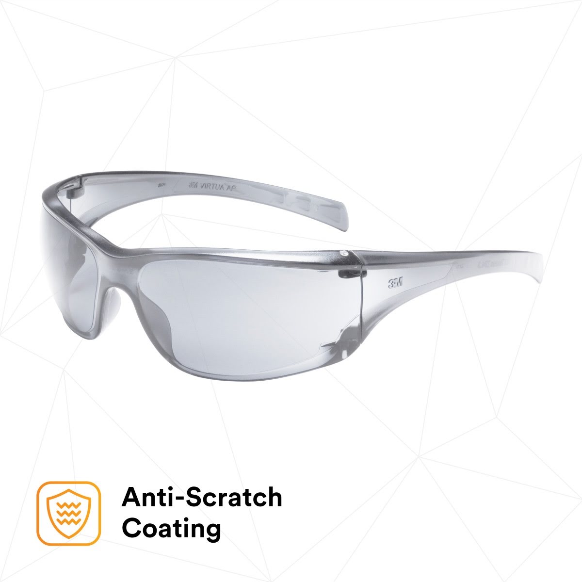 3M 11847-00000-20 Virtua AP Protective Safety Glasses, Indoor Outdoor Mirror Lens, Light Gray Frame (7000030055) - (20Pack) - 9