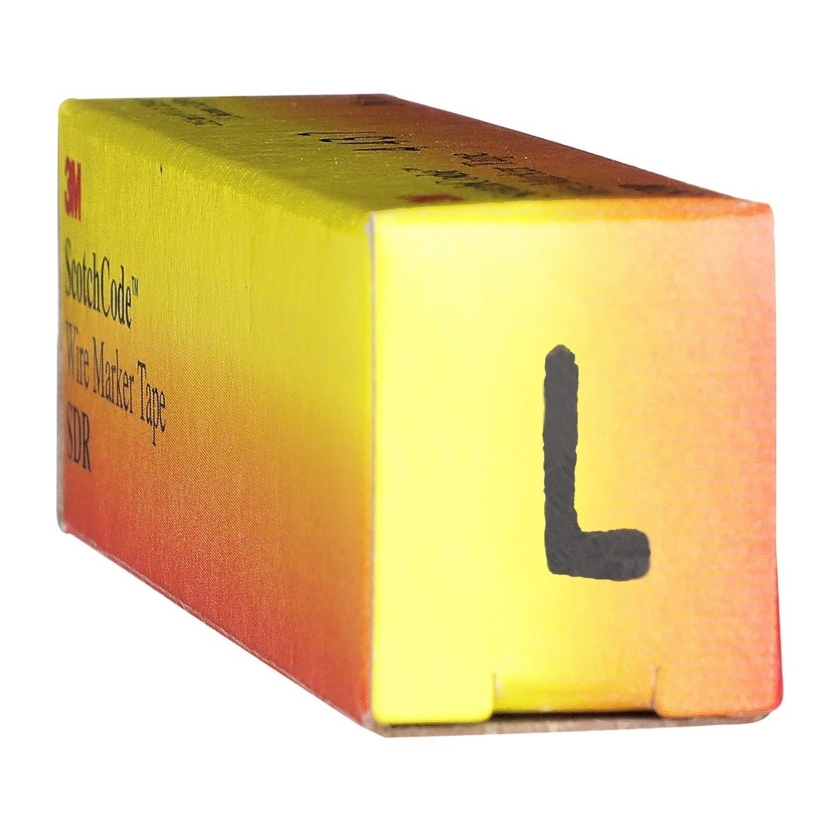 3M SDR-L Wire Marker Tape Refill Roll, Pre-printed Letter L, White (7000031527) (50 Pack) - 7