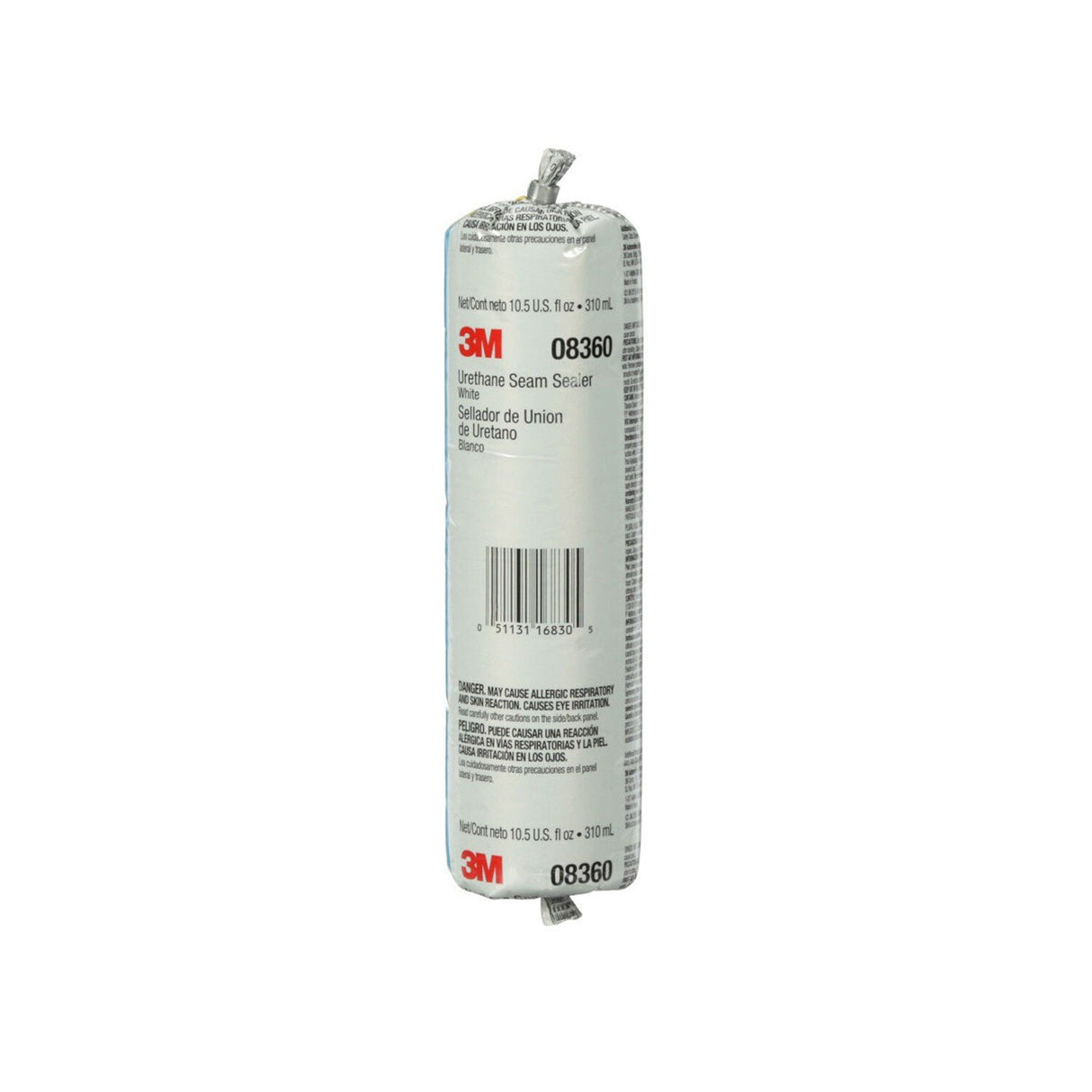 3M 08360 Urethane Seam Sealer, White, High Solids, Permanently Flexible, Moisture-Curing, 310 mL/10.5 fl oz Foil Pack (7000036353) - (6Pack) - 6