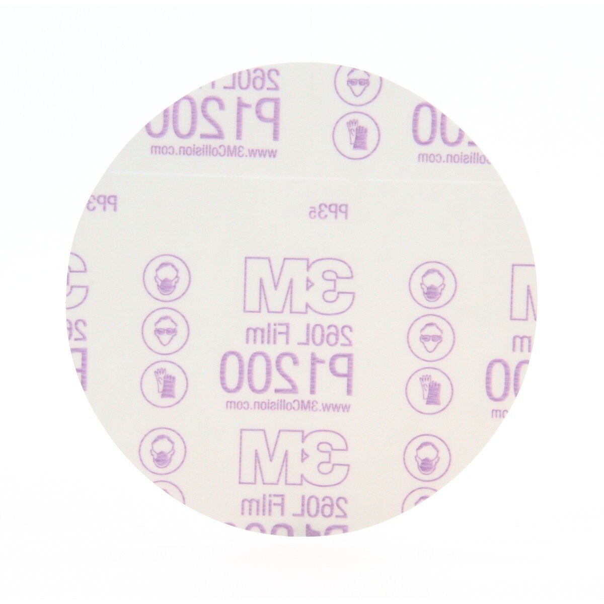 3M 260L 01318 Stikit Finishing Film Abrasive Disc, PSA, Aluminum Oxide, P1200, White, 6 in (7000044716) (400 Pack) - 3