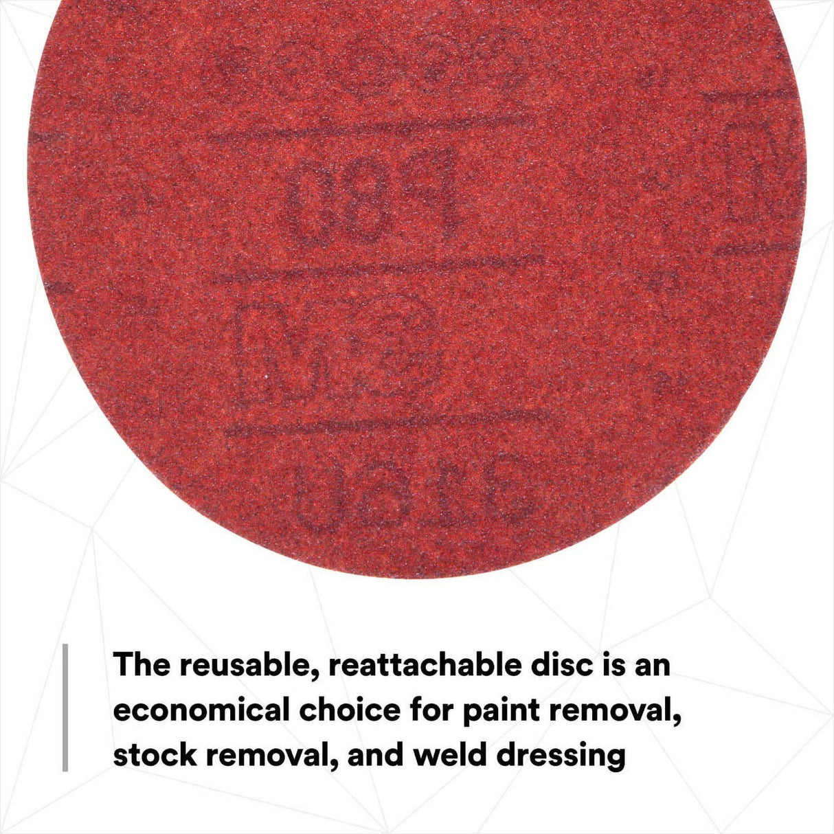 3M 316U 01261 Hookit Red Abrasive Disc, Hook & Loop, Aluminum Oxide P80, 6 in (7000045464) (300 Pack) - 4