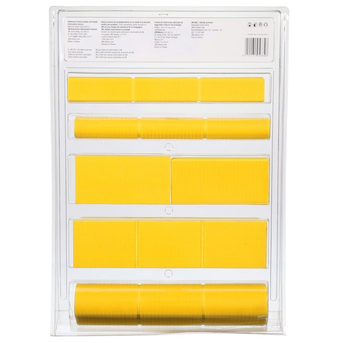 3M Hookit Sanding Block Kit, Hook and Loop, Yellow, Plastic (05684) (7000045510) - (6Pack) - 8