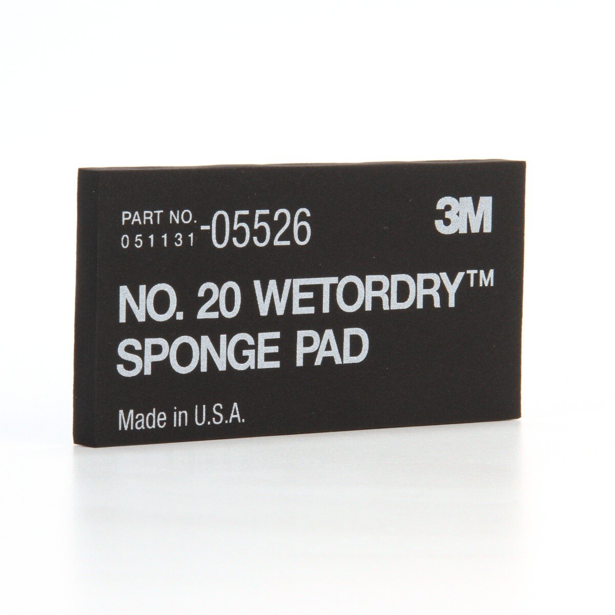 3M 05526 Sponge Pad 20 Flexible Soft Black 5-1/2 in x 2-3/4 in x 3/8 in (7000045663) - (50Pack) - 6