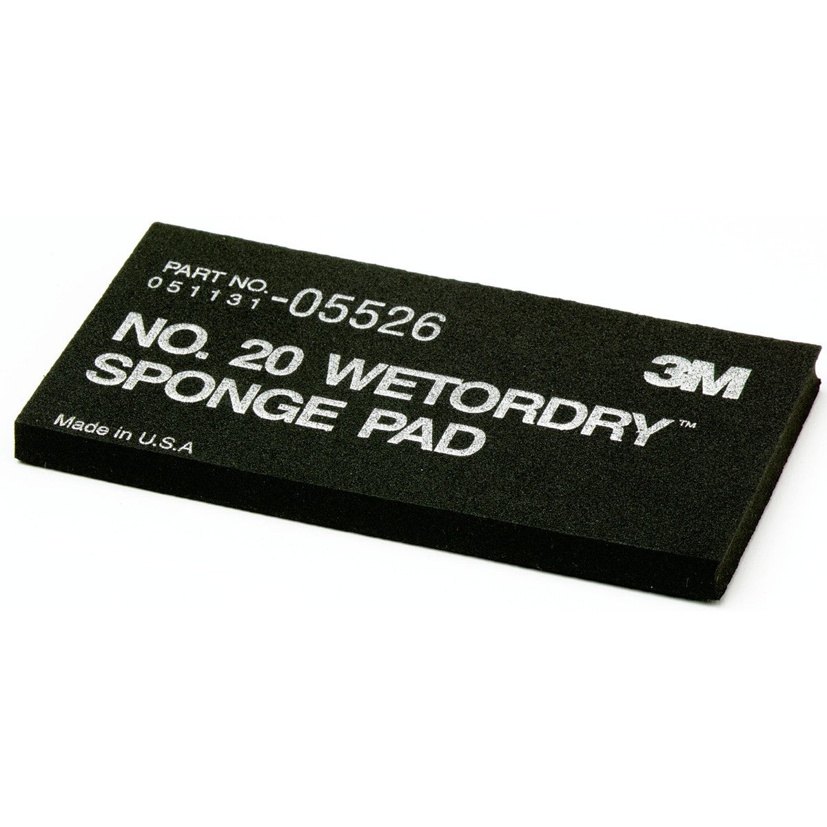 3M 05526 Sponge Pad 20 Flexible Soft Black 5-1/2 in x 2-3/4 in x 3/8 in (7000045663) - (50Pack) - 9