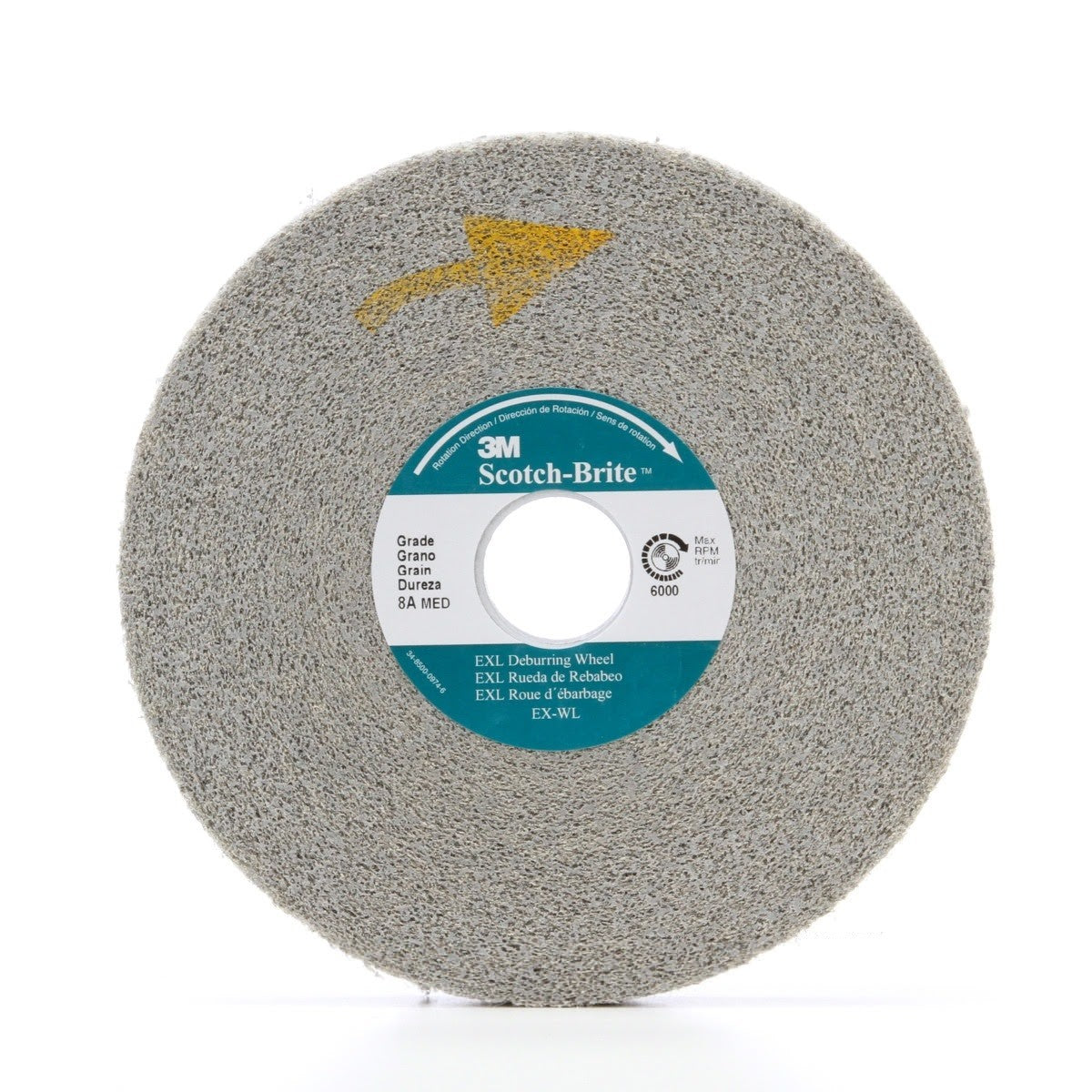 3M XL-WL Scotch-Brite EXL Deburring Convolute Wheel, 9S Medium, 8 in x 24 in x 3 in (7000046096)