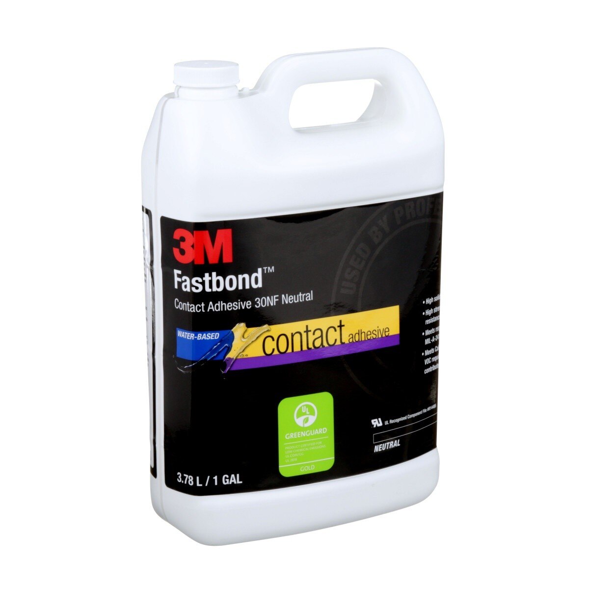 3M 30NF Fastbond Contact Adhesive, Neutral, Water-Based, 1 Gallon (21181) (7000046568) - (4Pack) - 2