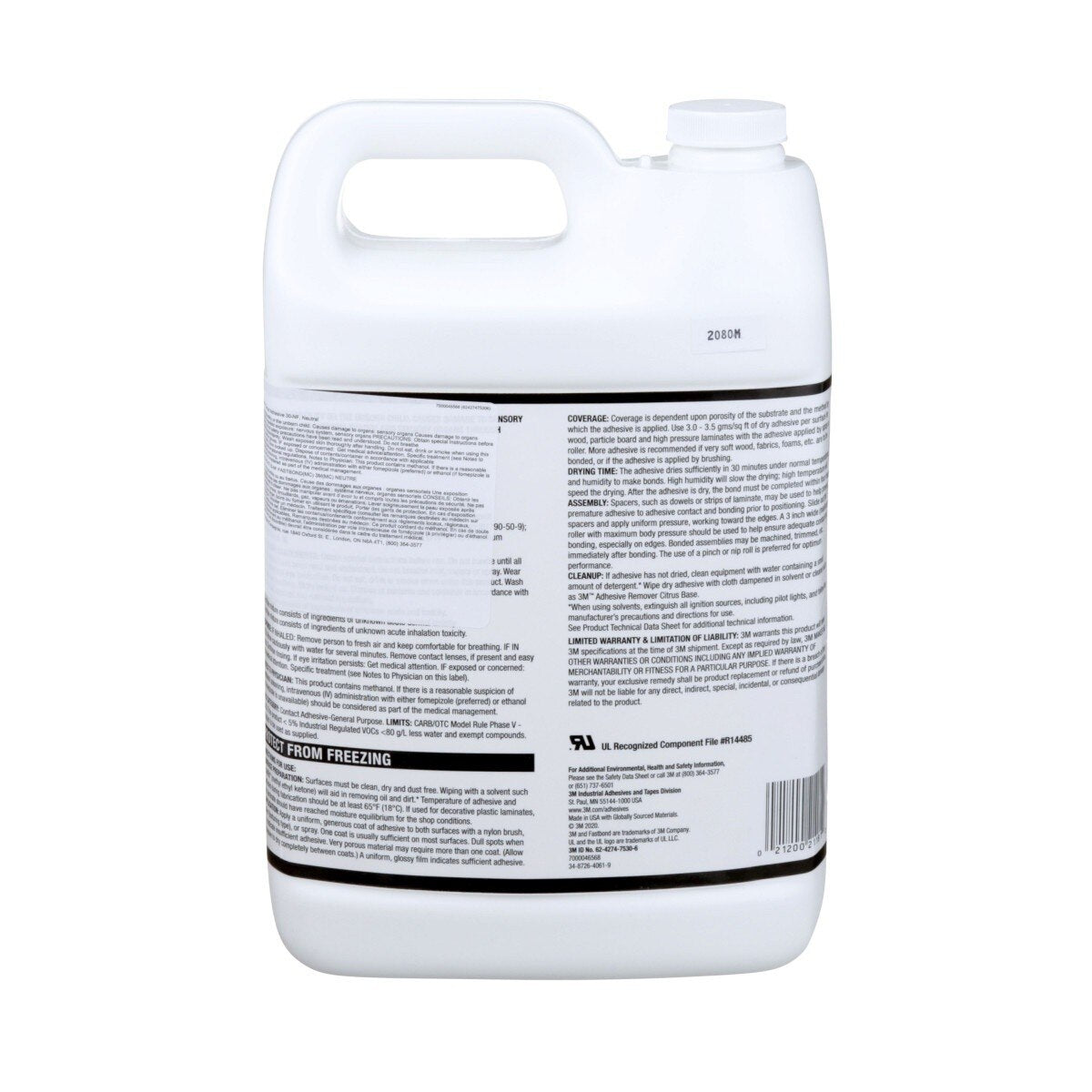 3M 30NF Fastbond Contact Adhesive, Neutral, Water-Based, 1 Gallon (21181) (7000046568) - (4Pack) - 4