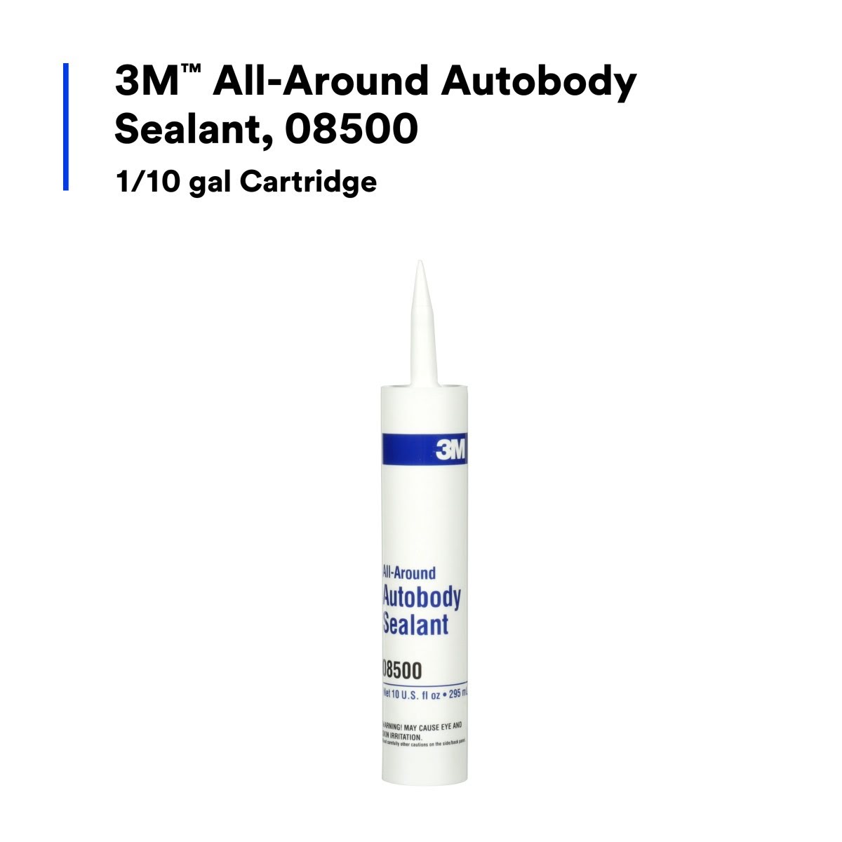 3M 08500 All-Around Autobody Sealant, Medium-Bodied, Water-Based, Quick-Drying, White, 1/10 gal 10 fl oz Cartridge (7000046622) - (12Pack) - 2