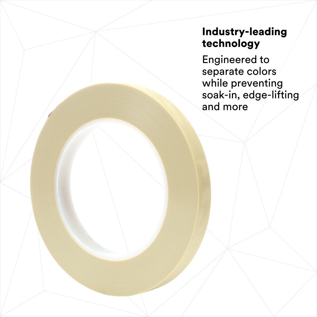 3M Scotch Fine Line Premium Masking Tape, Sand, 1/2 in x 60 yd, Polypropylene Roll (218) (7000048458) - (12Pack) - 8