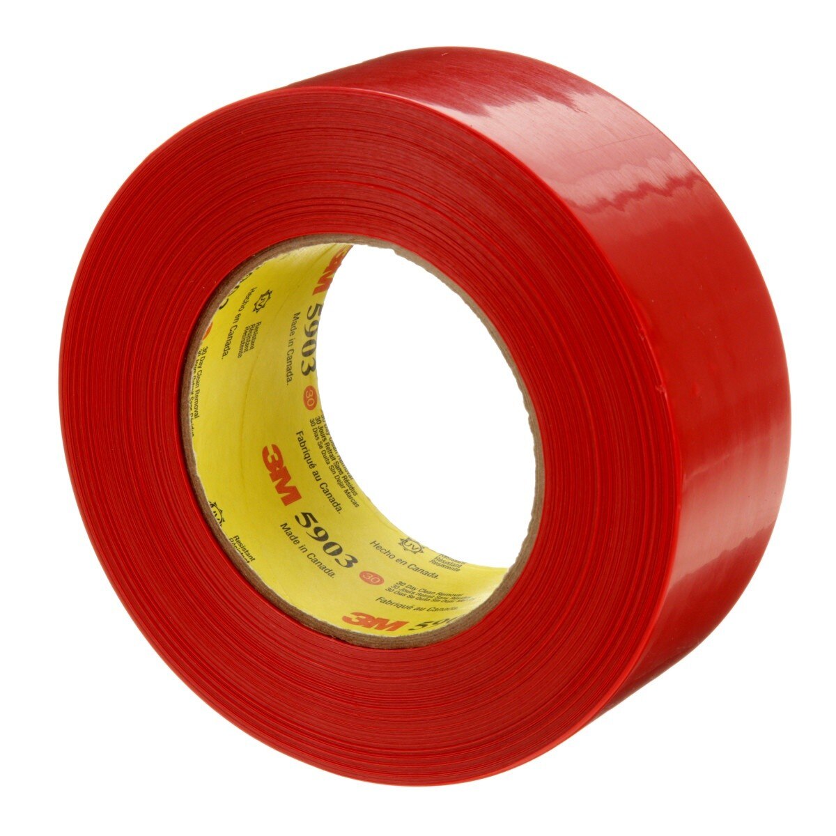 3M 5903 Outdoor Masking Poly Tape, Red, 1.88 in x 60 yd, 7.5 mil (7000049309) - (24Pack) - 2