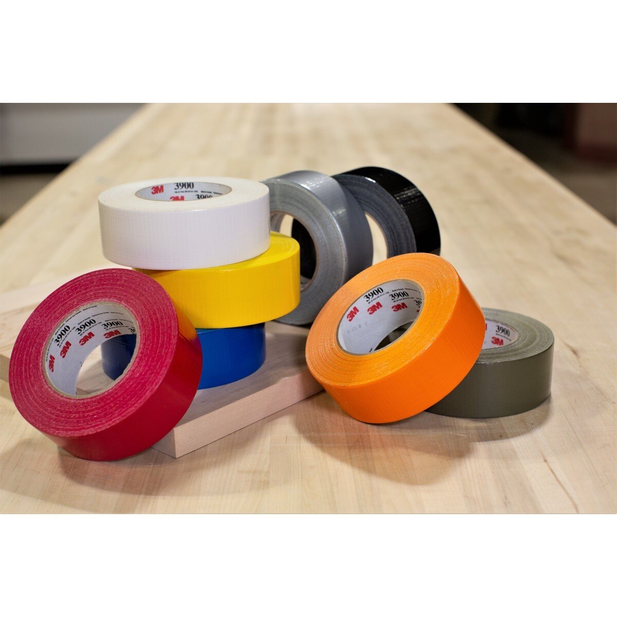 3M 3900 Multi-Purpose Duct Tape, Olive, Rubber Adhesive, Water Resistant, 48 mm x 54.8 m, 7.6 mil, Individually Wrapped Conveniently Packaged (7000049744) - (24Pack) - 7