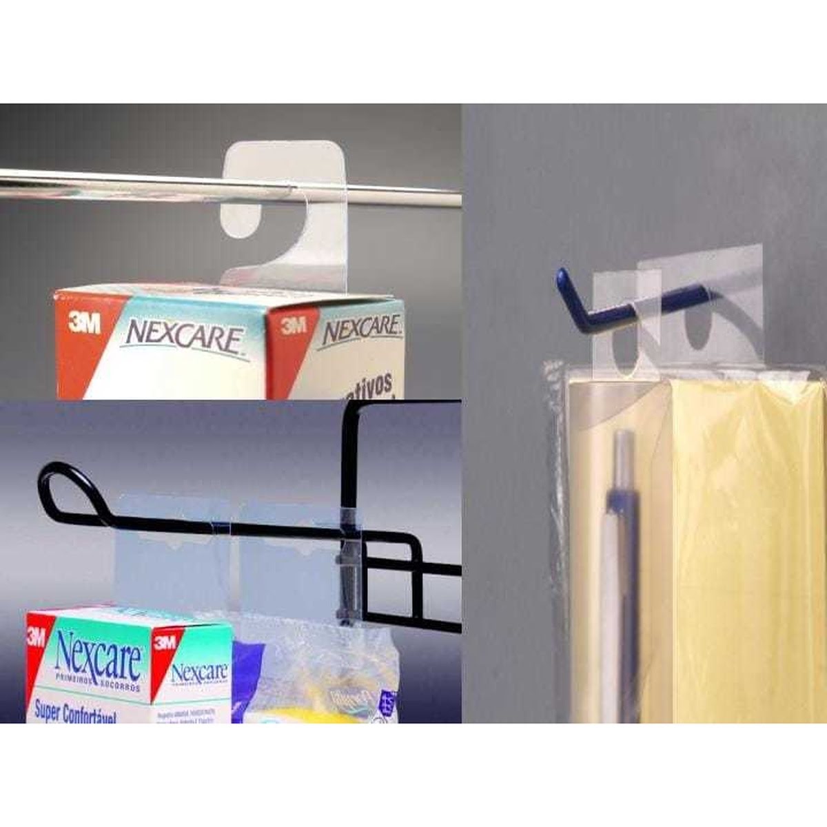 3M 1076 Hang Tab, Clear, 2 in x 2 in (62014) (7000051800) - (10Pack) - 5