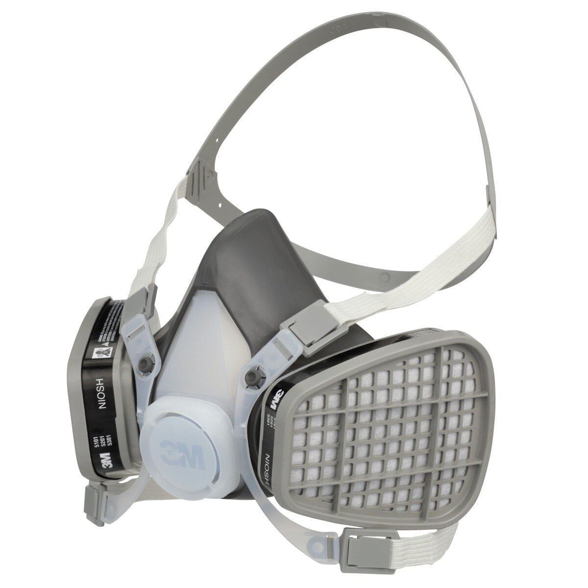3M 66070 Half Facepiece Disposable Respirator Assembly 51P71 NIOSH Approved Organic Vapor P95 Small Permanently Attached Cartridges (7000052079) - (12Pack) - 4