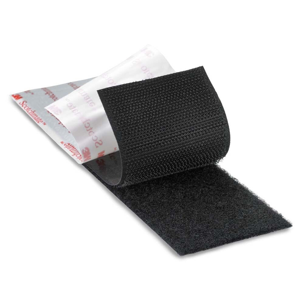 3M SJ3526N Hook Fastener , Black, Rubber Adhesive Backed Reclosable Fastener Tape, 3/4 in x 50 yd (7000052210) - 2