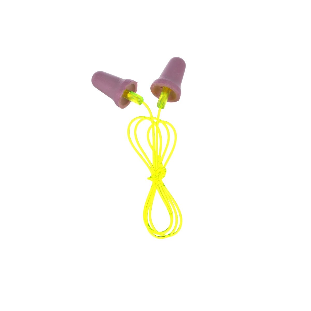 3M P2001 No-Touch Push-to-Fit Earplugs, Corded, NRR 29 dB, Purple, Yellow Vinyl Cord (7000052722) (1 Pair) - (400Pack) - 2