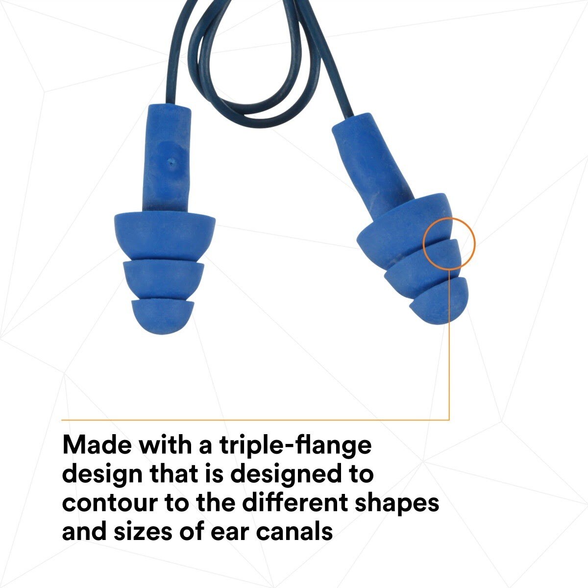 3M 340-4017 E-A-R UltraFit Earplugs, Metal Detectable, Corded, Econopack (7000052725) (2000 Pack) - 7