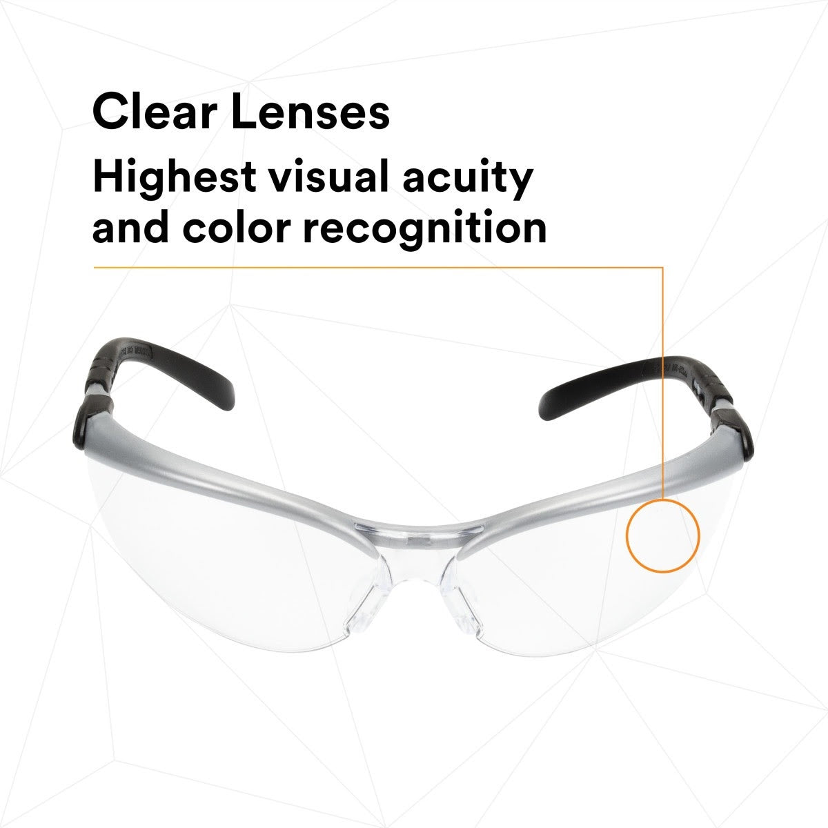 3M 11380-00000-20 BX Protective Eyewear, Clear Anti-Fog Lens, Silver/Black Frame (7000052795) - (20Pack) - 9