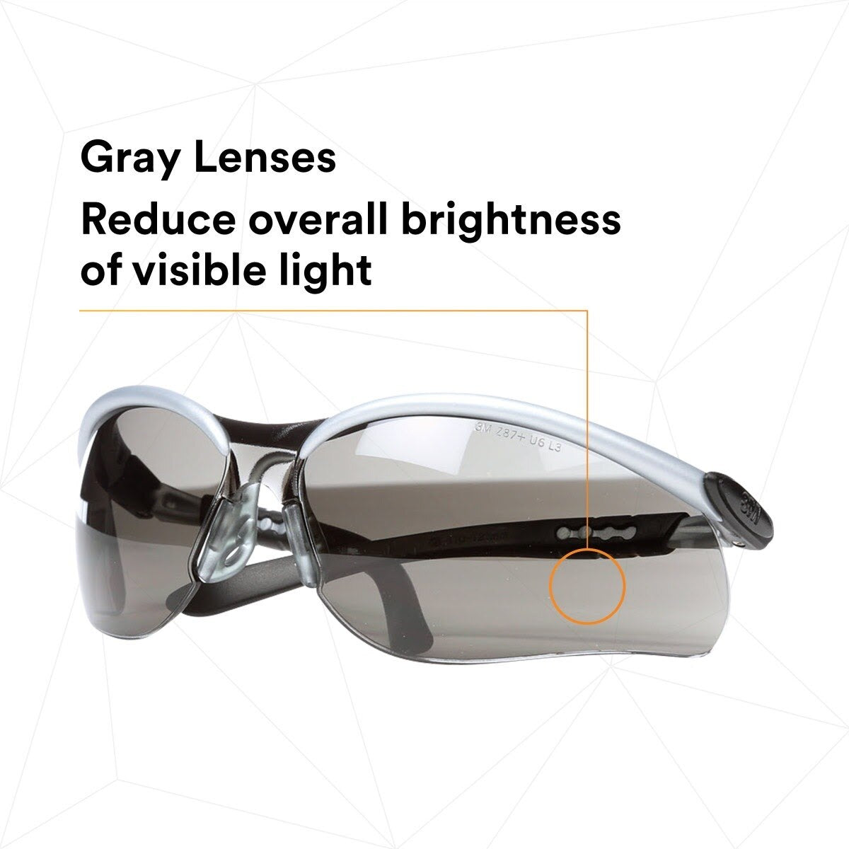 3M 11381-00000-20 BX Protective Eyewear, Grey Anti-Fog Lens, Silver/Black Frame (7000052796) - (20Pack) - 7
